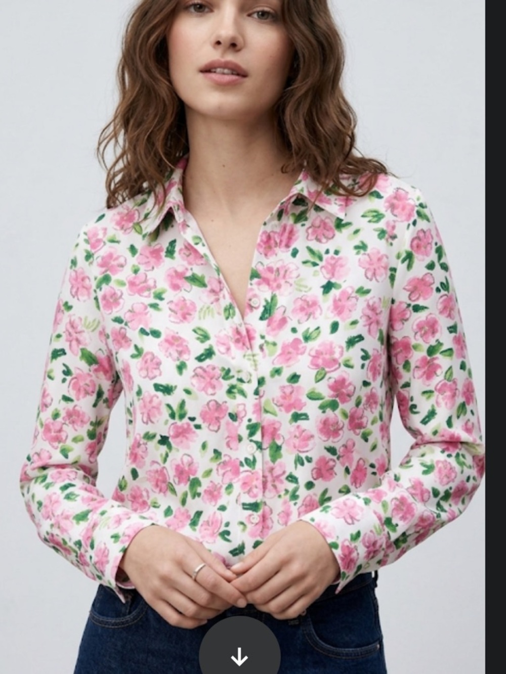 Zara RARE Floral blouse large NWT
